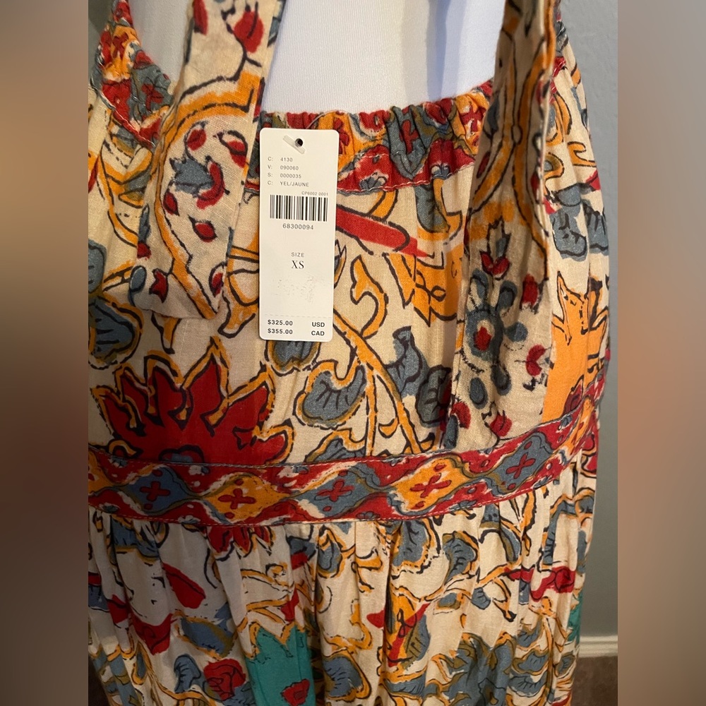 NWT Love The Label From Anthropologie Floral Border Print Maxi Dress Size XS - Picture 4 of 5